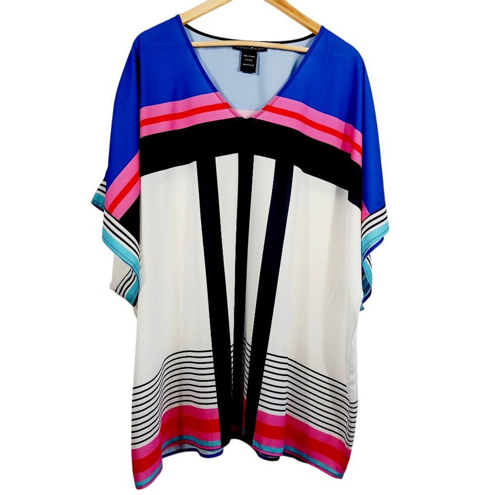 Midnight Velvet Plus Size 1X/2X Tunic Top. Beautiful/Colorful/Light,? Cover-up - Picture 1 of 11